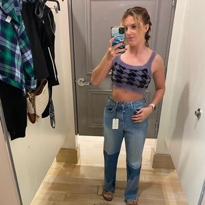 forever21 purple fuzzy top